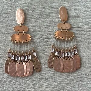 KENDRA SCOTT NICOLA Rose gold chandelier earrings